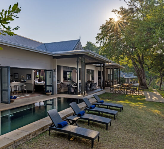 Baines River Camp Exterior pool view