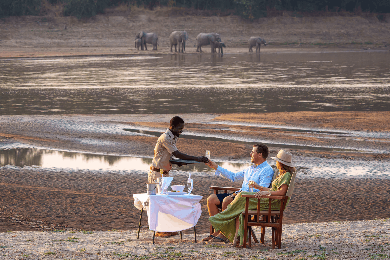 couple on african honeymoon