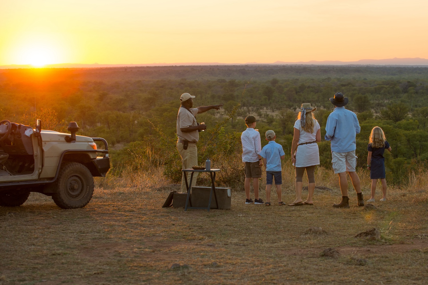 family on safari, sundowner family on safari, sundowner